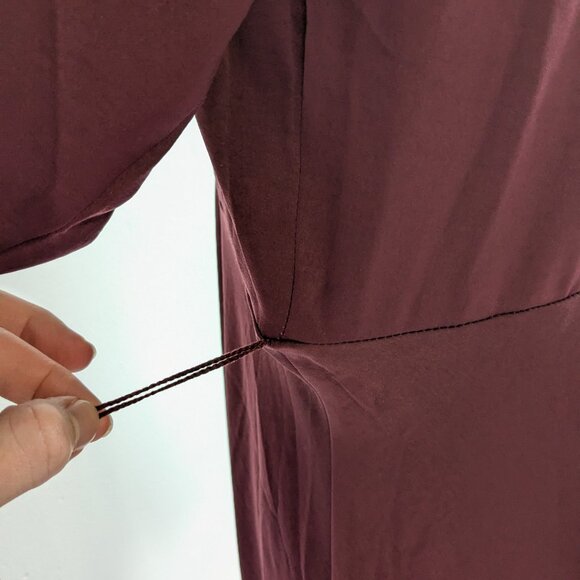 Banana Republic XS Maroon Charmeuse Dress - Picture 7 of 8